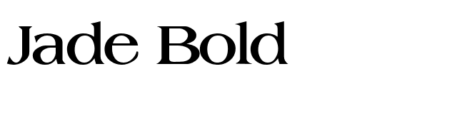 Jade Bold font preview