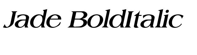 Jade BoldItalic font preview