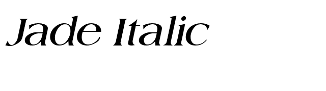 Jade Italic font preview