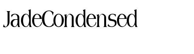 JadeCondensed font preview