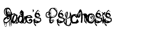 Jade's Psychosis font preview