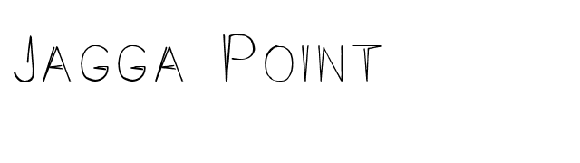 Jagga Point font preview
