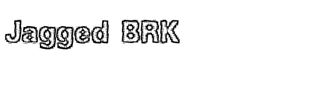 Jagged BRK font preview