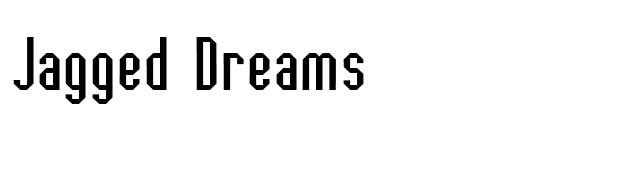Jagged Dreams font preview