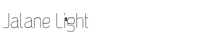 Jalane Light font preview