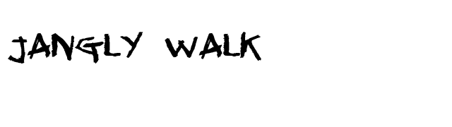 Jangly walk font preview