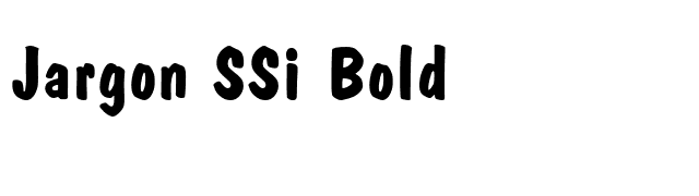 Jargon SSi Bold font preview