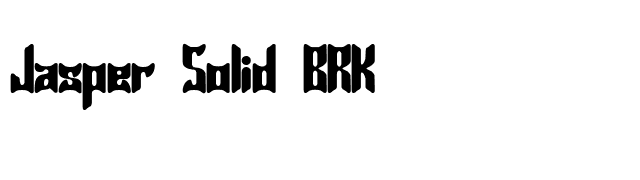 Jasper Solid BRK font preview