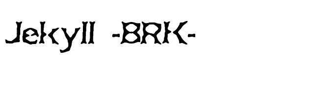 Jekyll -BRK- font preview