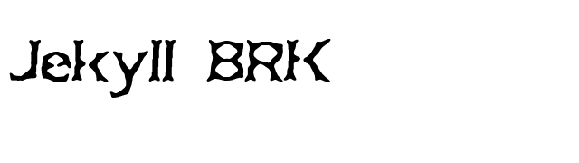 Jekyll BRK font preview