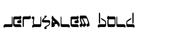 Jerusalem Bold font preview