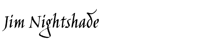 Jim Nightshade font preview