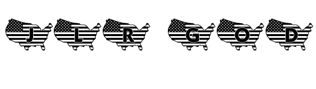 JLR God Bless the USA LSF font preview
