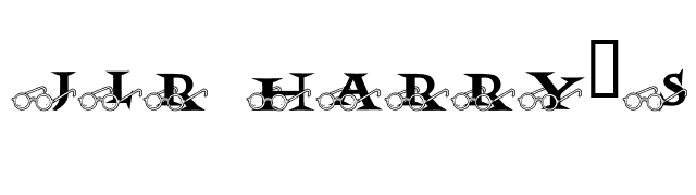 JLR Harry's Glasses font preview