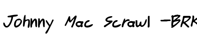 Johnny Mac Scrawl -BRK- font preview