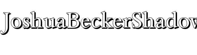 JoshuaBeckerShadow-Regular font preview