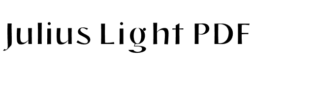 Julius Light PDF font preview