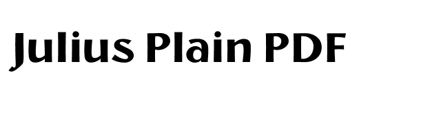Julius Plain PDF font preview