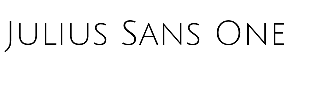 Julius Sans One font preview