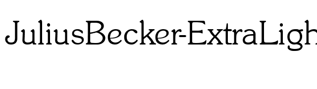 JuliusBecker-ExtraLight font preview