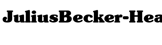 JuliusBecker-Heavy font preview