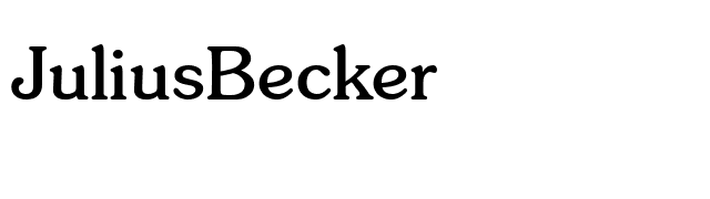 JuliusBecker font preview