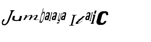 Jumbalaya Italic font preview
