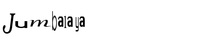 Jumbalaya font preview