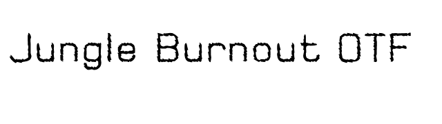 Jungle Burnout OTF font preview