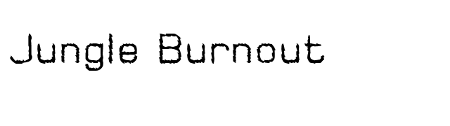 Jungle Burnout font preview
