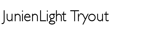 JunienLight Tryout font preview