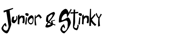 Junior & Stinky font preview