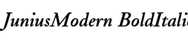 JuniusModern BoldItalic font preview