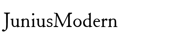 JuniusModern font preview