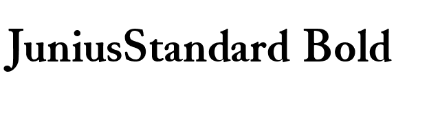 JuniusStandard Bold font preview
