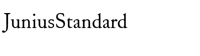 JuniusStandard font preview