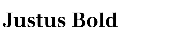 Justus Bold font preview