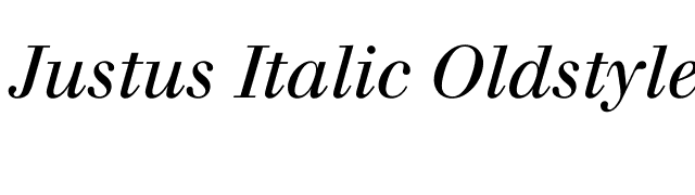 Justus Italic Oldstyle font preview