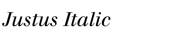 Justus Italic font preview