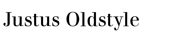 Justus Oldstyle font preview