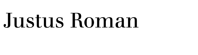 Justus Roman font preview