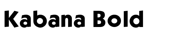 Kabana Bold font preview