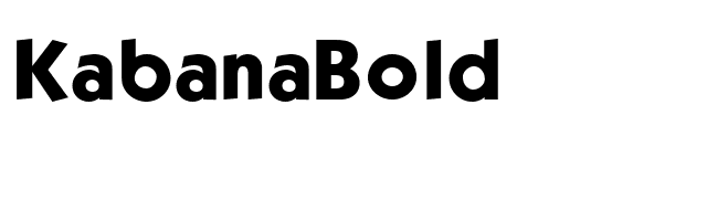 KabanaBold font preview