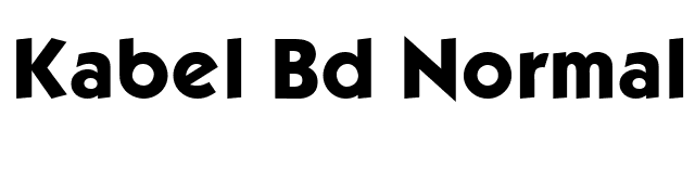 Kabel Bd Normal font preview