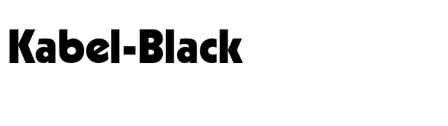 Kabel-Black font preview