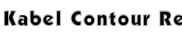 kabel-contour-regular font preview