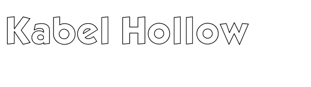 Kabel Hollow font preview