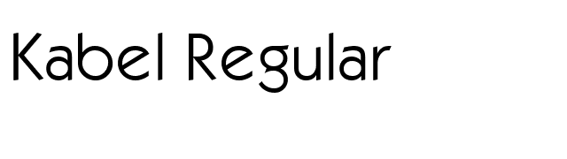 Kabel Regular font preview