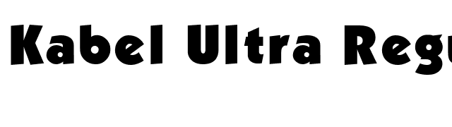 Kabel Ultra Regular font preview