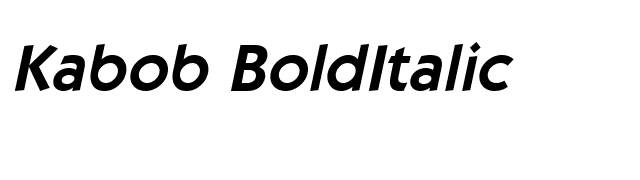 Kabob BoldItalic font preview